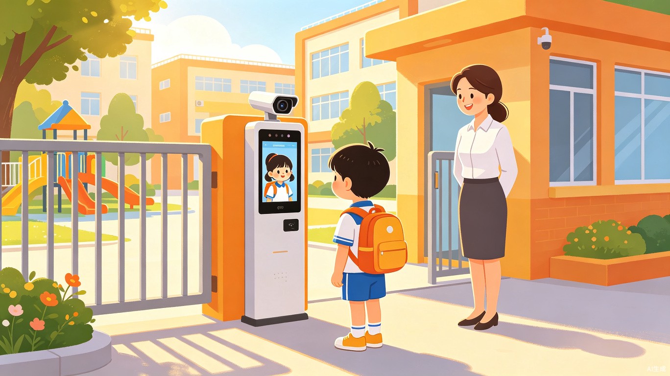 孩子入园时通过视频签到机自动拍照